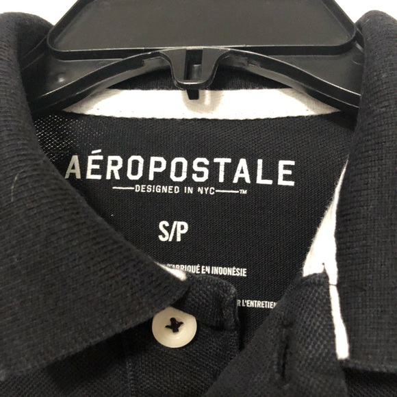 AERO POLO MENS SHIRT SZ SMALL -BLACK - Picture 2 of 3